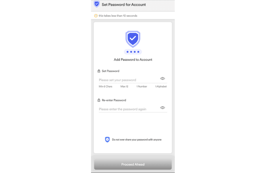 Set password